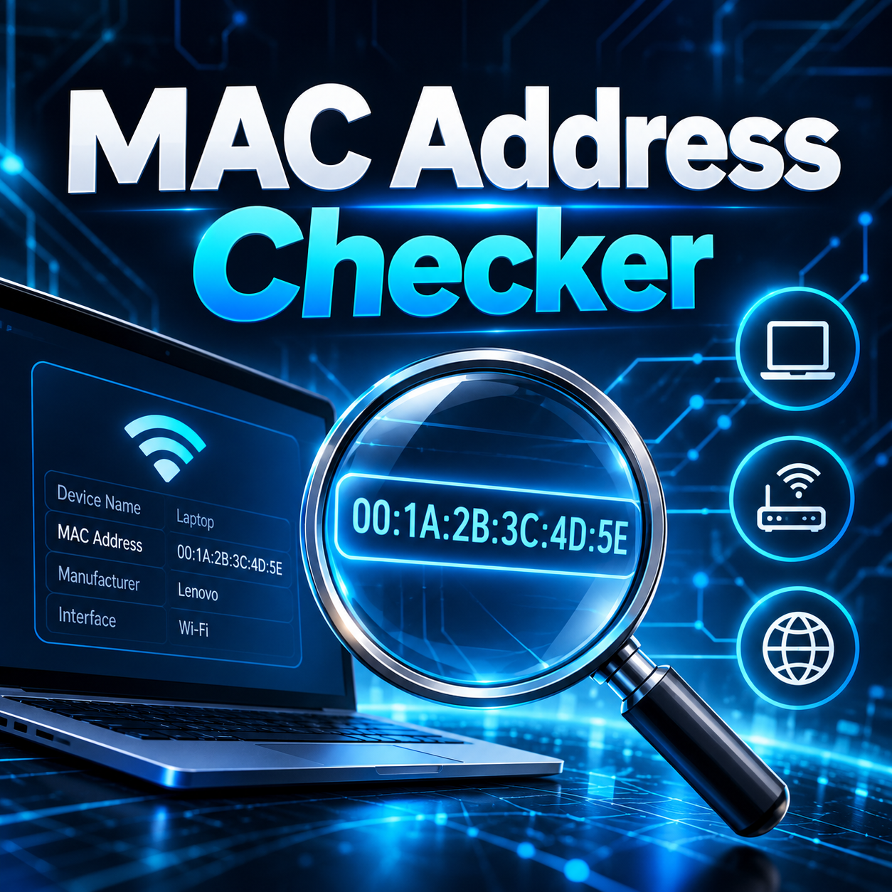 Verificador de Endereço MAC – verificação de identificação de dispositivo de rede